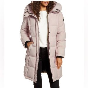 Sam Edelman Pillow Collar Belted Puff Coat